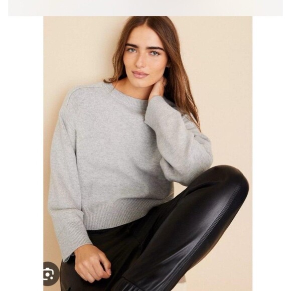 Lou & Grey Sweater Size Small Gray Soft Oversized Lounge Top  Lagenlook Boxy New - Picture 1 of 9